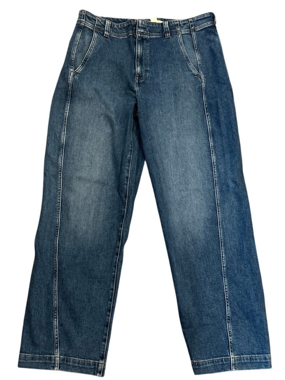 Madewell Tapered Denim Trousers NWT High Rise Medium Wash Jeans Size 32